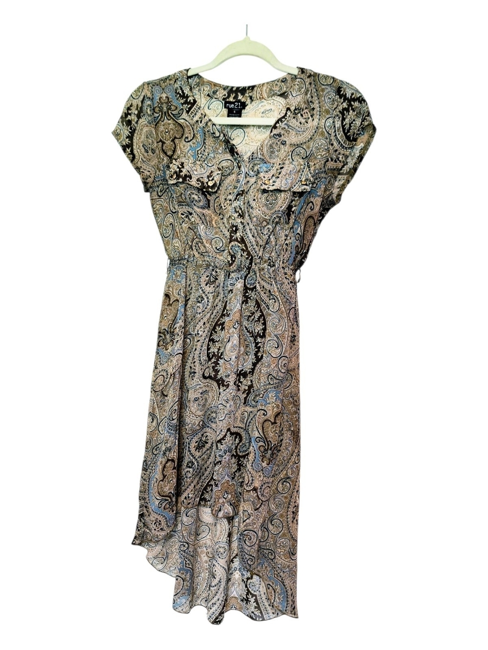 Rue21 Cap-Sleeve Hi Lo Midi Dress -S